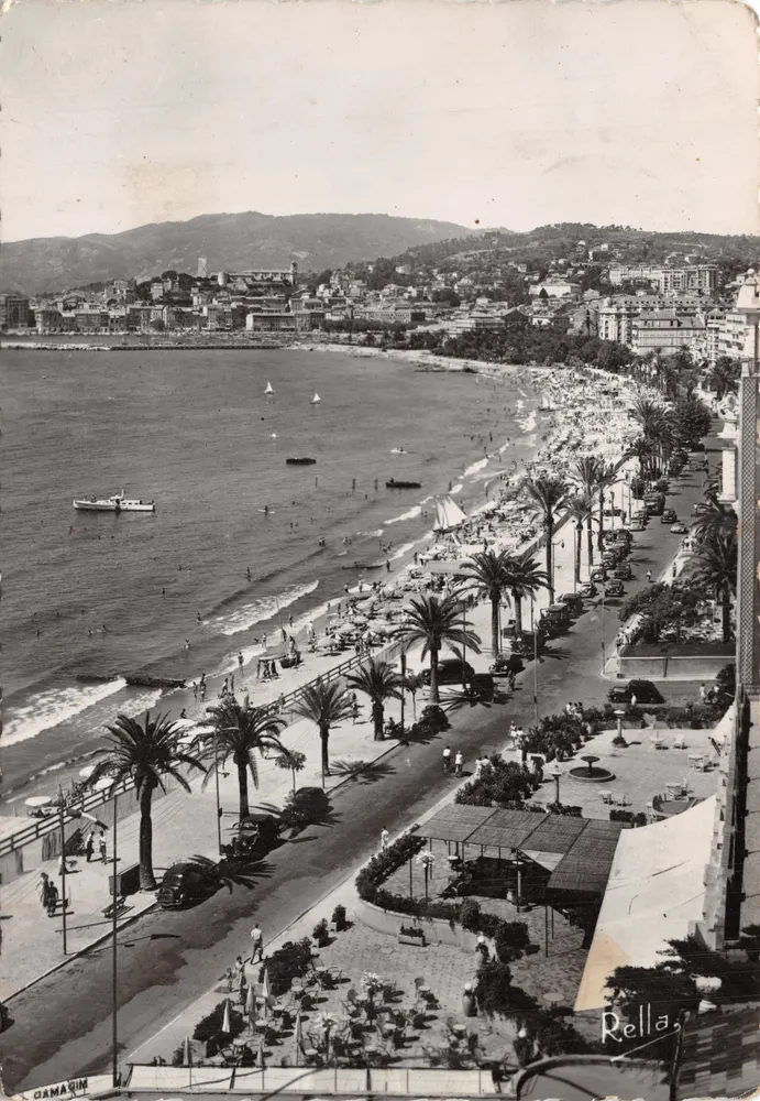 Die Promenade der Croisette — Ansicht von Cannes — Verlag OAMARIN, Nr. 35 - Vorderseite