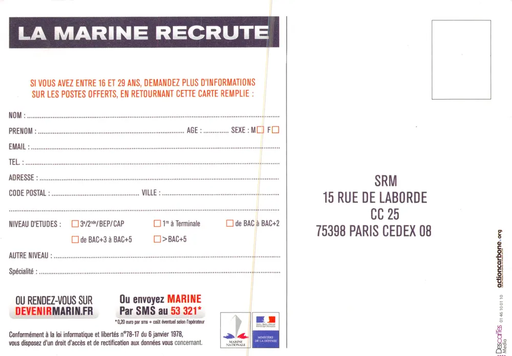 Nationalmarine — Rekrutierung — Verlag: Nationalmarine - Rückseite