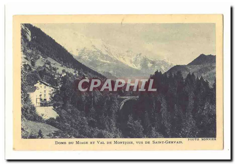 Dôme du Miage und Val de Montjoie, gesehen von Saint-Gervais — Photo Monnier - Vorderseite