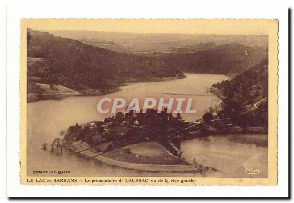 See von Sarrans — Der Promontor von Laussac von der linken Seite gesehen — Coumbier Imp. Macon - Vorderseite