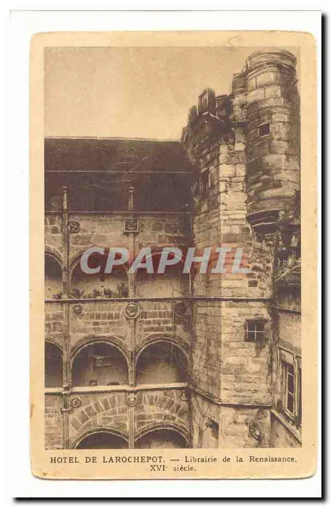 Hôtel de La Rochepot — Buchhandlung der Renaissance, 16. Jahrhundert - Vorderseite