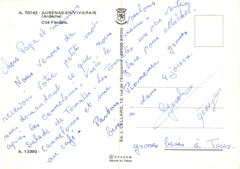 Aubenas — Barrio del Castillo — Editor LIONCOLOR - Reverso