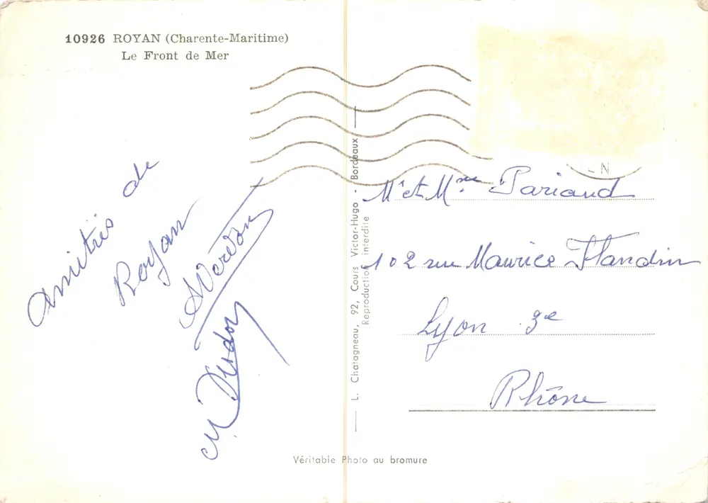 Royan (Charente-Maritime) — Le Front de Mer — Éditeur Elcé - पीछे