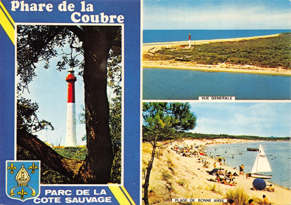 Leuchtturm Coubre — allgemeiner Blick und Strand von Bonne Anse — Verlag ARTAUD Éditeurs - Vorderseite