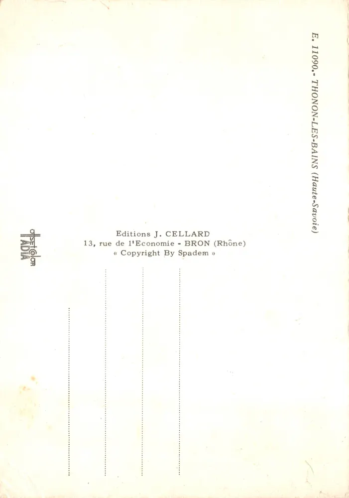 Thonon-les-Bains — die Gärten der Place du Château — Editions J. CELLARD n° E.11090 - Rückseite