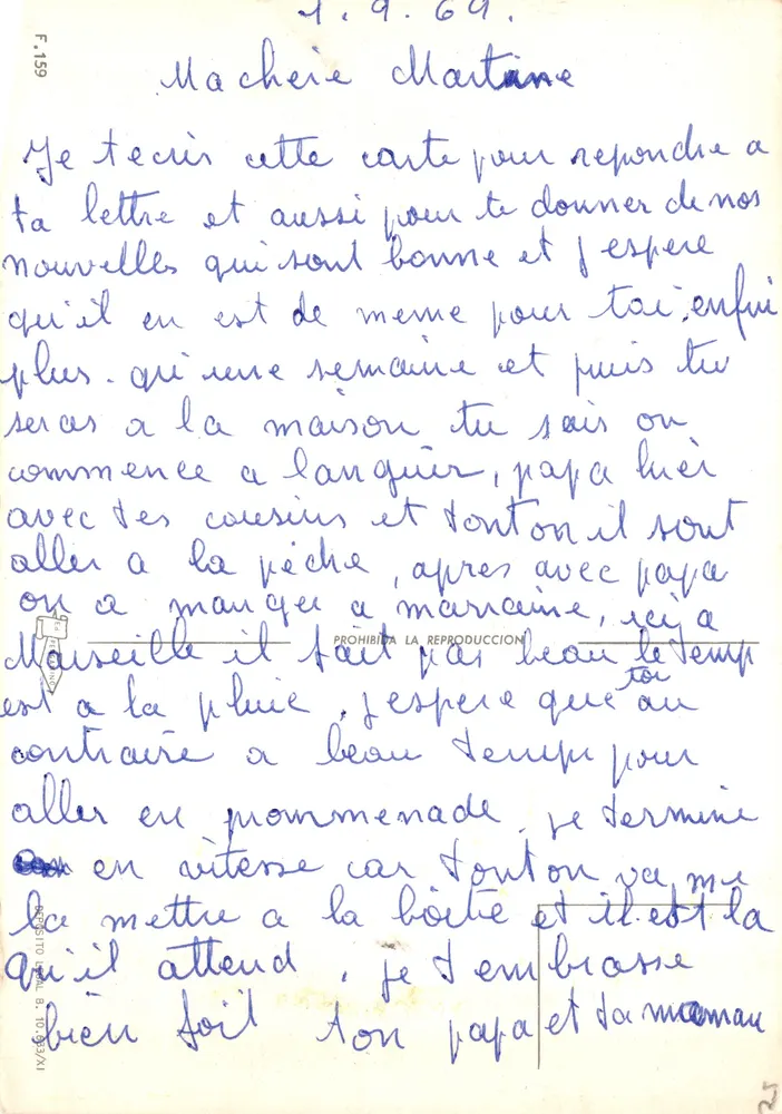 Enfant pêchant avec des chiots — scène d'été — éditeur Peralla - Verso