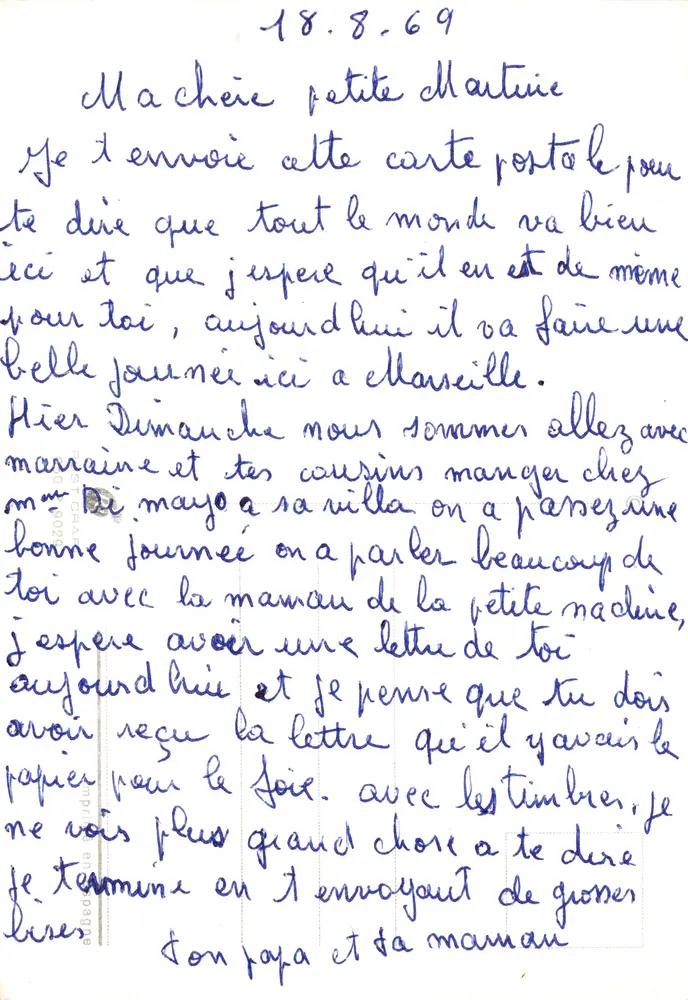 Fille et lapin — scène de route avec panneau '5 Km' — éditeur non visible - Verso