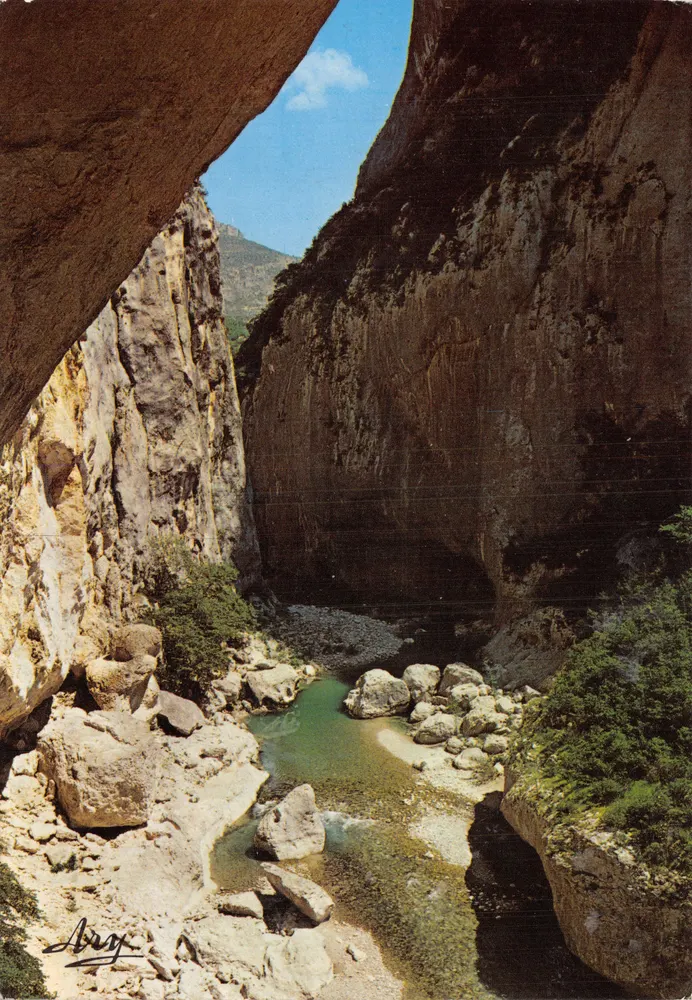 Verdon-Schlucht — Aussicht von einer Schlucht — Ausgabe Tardy - Vorderseite