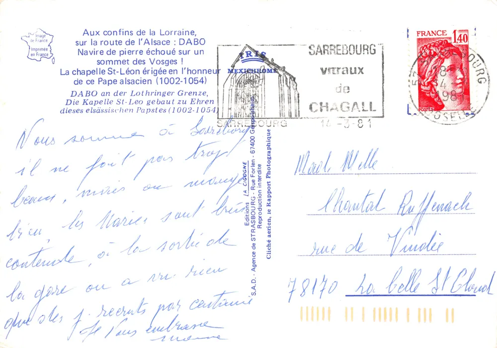 Chapelle Saint-Léon — ruines sur le sommet des Vosges — éditeur IRIS - Verso