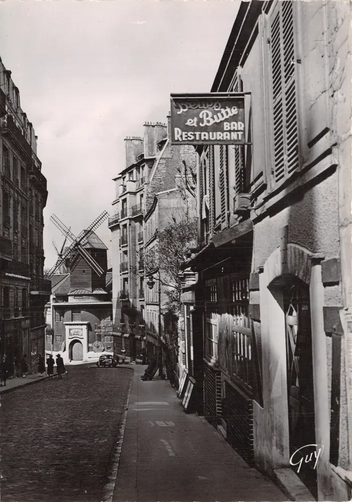 Montmartre — Der Moulin de la Galette an der Ecke der Straßen Lepic und Girardon — Verlag GUY - Vorderseite
