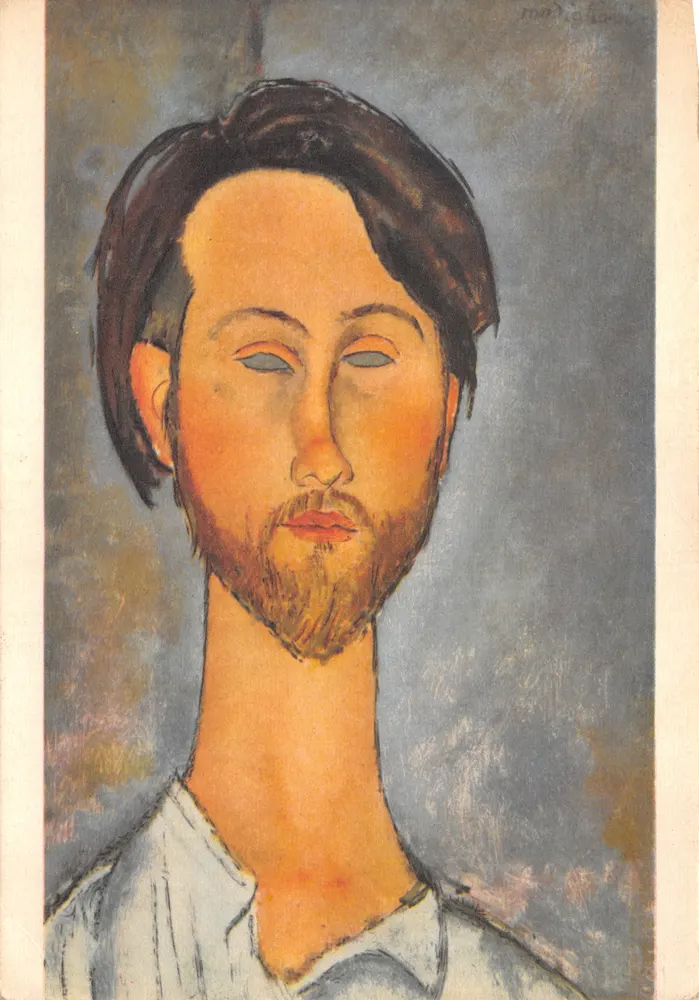 Porträt von Zborowski — Nachbildung der Arbeit von Modigliani — Verlag Bernard Hazan, Paris - Vorderseite