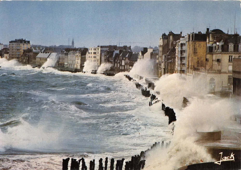 Gleichzeitig Sturm auf dem Strand von Sillon — Saint-Malo, Ausgabe Jack - Vorderseite