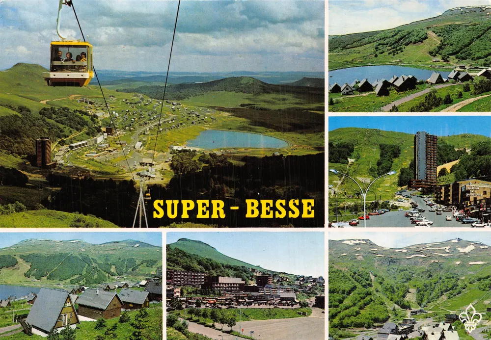 Super-Besse — Panoramablick mit Seilbahn und See — Editions du Lys - Vorderseite