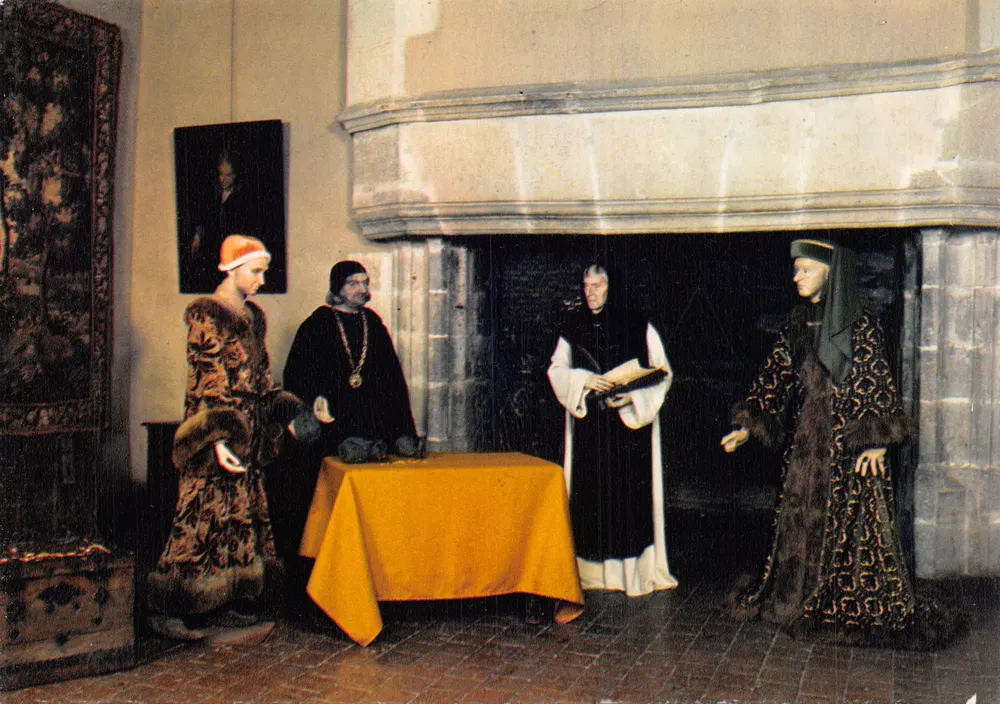 Jacques Cœur übergibt Charles VII — historische Szene im Schloss CULAN (Cher) — Verlag IRIS - Vorderseite