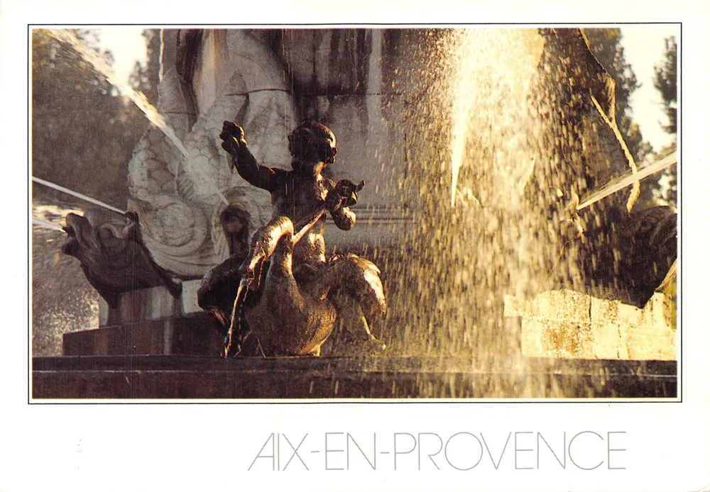 Fontaine — sculpture d'enfant sur cheval — AIX-EN-PROVENCE - Recto