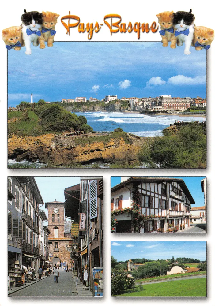 Pays-Basque — vue côtière et scènes de village — Éditions Artaud Frères - Recto
