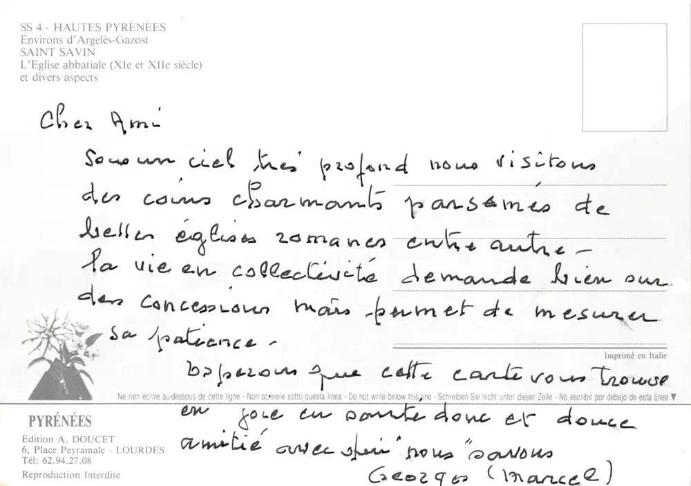 St. SAVIN — Église abbatiale (XIe et XIIe siècle) et divers aspects — Édition A. DOUCET - Verso