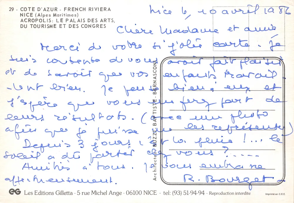 Acropolis - Palais des Congrès de Nice — Verlag Les Editions Gilletta - Rückseite