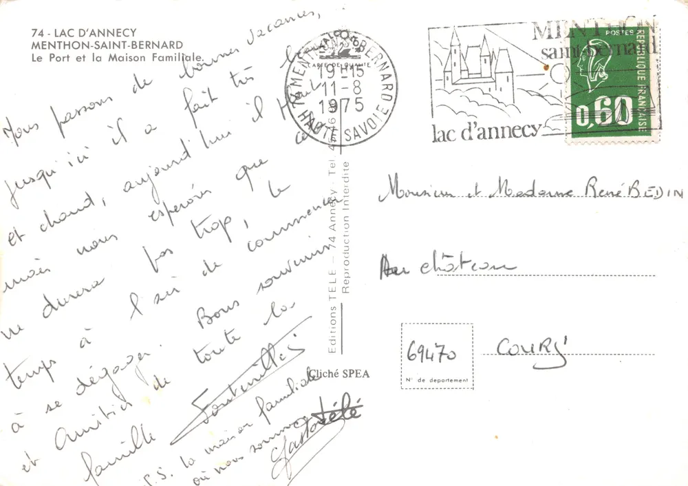 See Annecy — Der Hafen und das Familienhaus — Editions SPEA - Rückseite