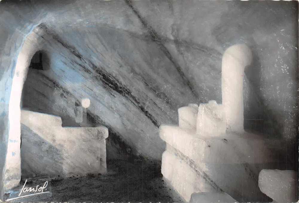 Chamonix-Mont-Blanc — Die Eisgrotte der Mer de Glace, Die Küche — Jansol, MG.9 - Vorderseite