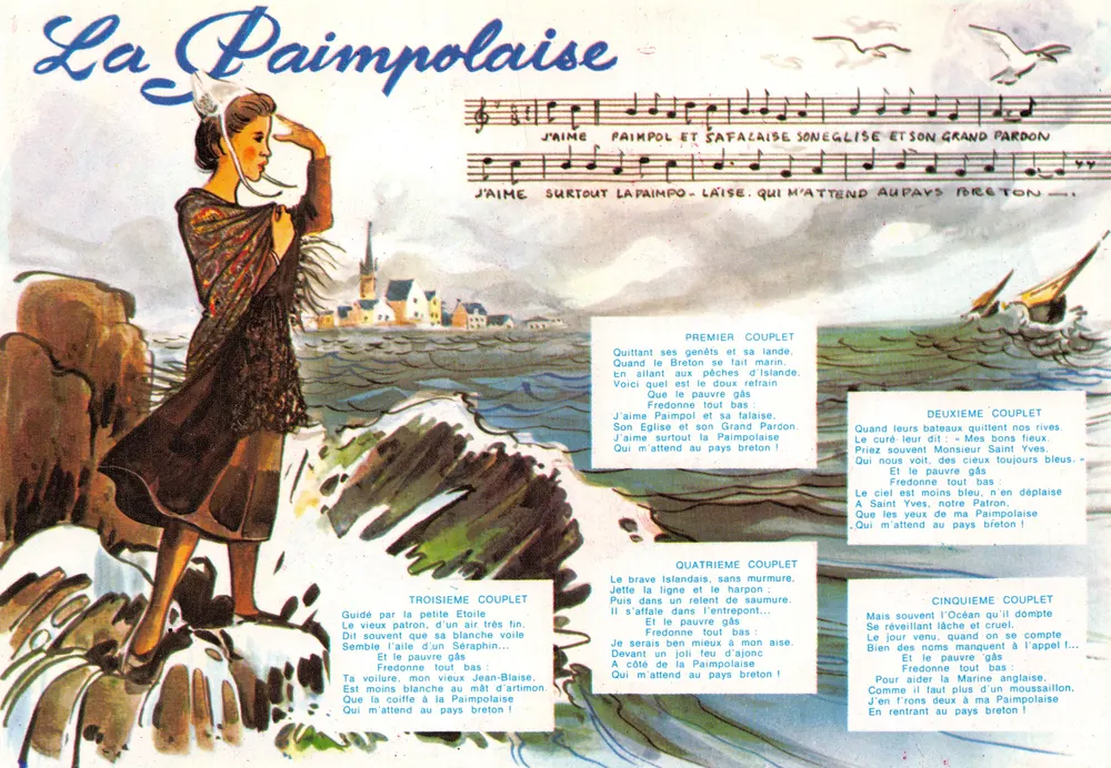 La Paimpolaise — chanson bretonne illustrée — Éditions St-Herblain - Recto