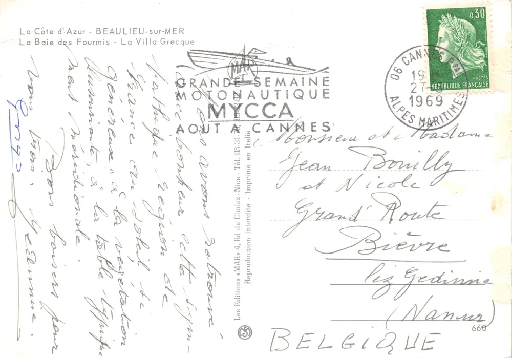 Die Bucht der Ameisen - Das griechische Haus — BEAULIEU-sur-MER, Verlag MYCCA, Nr. 660 - Rückseite