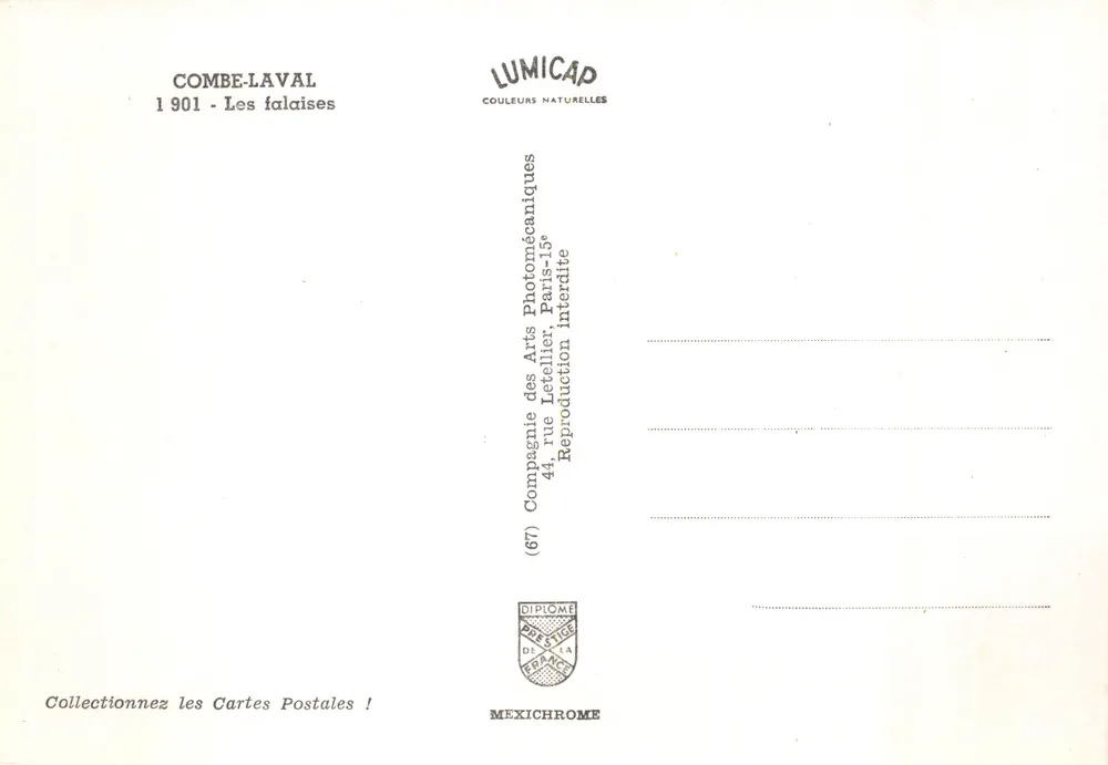 Combe-Laval — De Kliffen — uitgever LUMICAP - Achterkant