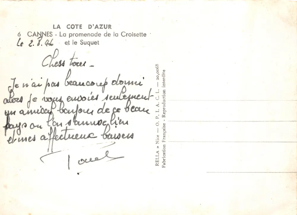 Cannes — Die Promenade der Croisette und der Suquet — Rella - Rückseite