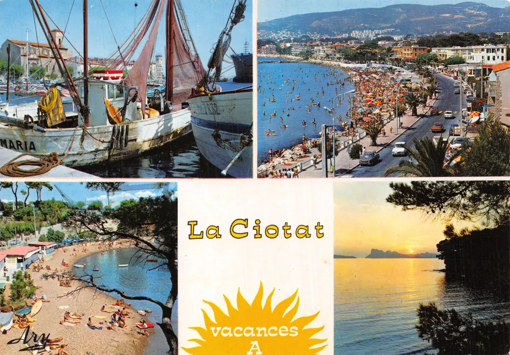 La Ciotat — Ansicht von Hafen, Strand und Sonnenuntergang — Tardy Edition - Vorderseite
