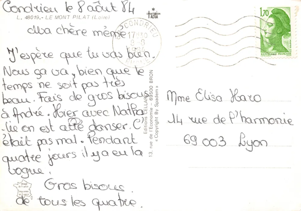 Der Mont Pilat — Die Drei Zähne und Kapelle Saint-Sabin — Éditions Cellar - Rückseite