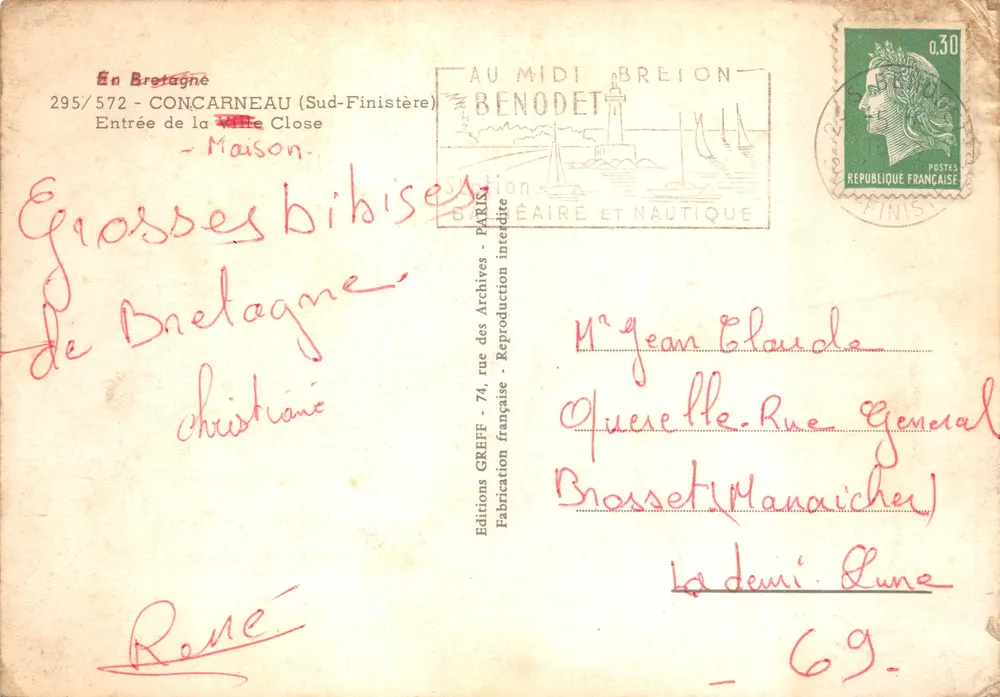 Eingang zur geschlossenen Stadt — Concarnéau (Süd-Finistère) — Éditions Gréff - Rückseite