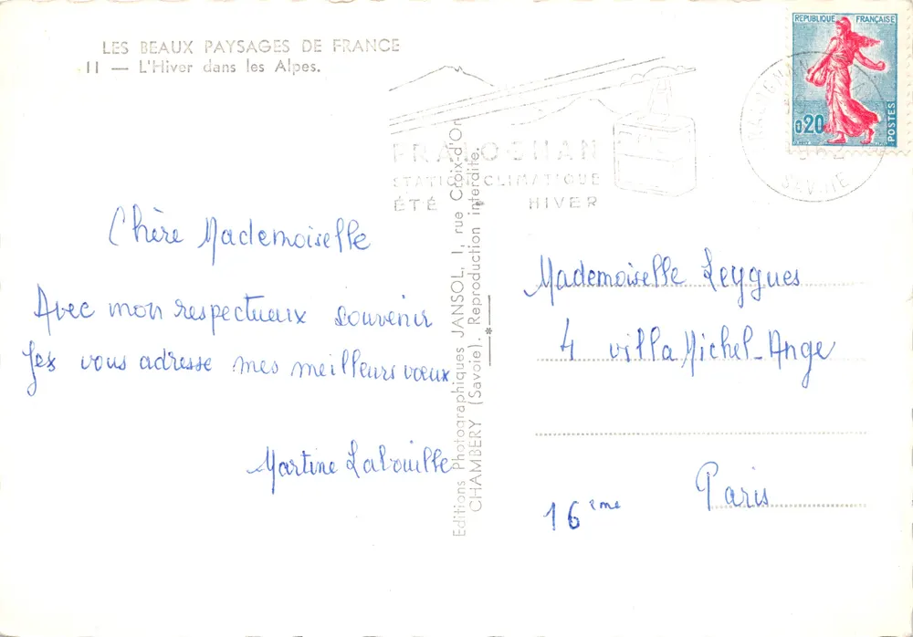 Église enneigée — vue d'hiver dans les Alpes — Jansol, éditeur - Verso