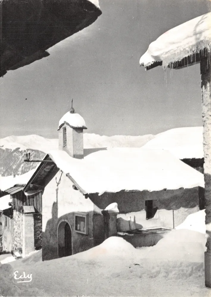 Die alte Kapelle unter der Schnee — Verlag EDY, Nr. 7028 - Vorderseite