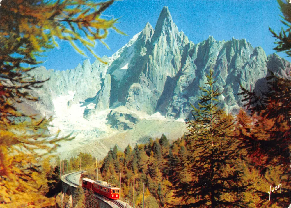 Mont Blanc — Dru-Nadel (Höhe 3754 m) — Éditions d'Art 'YVON', Paris - Vorderseite