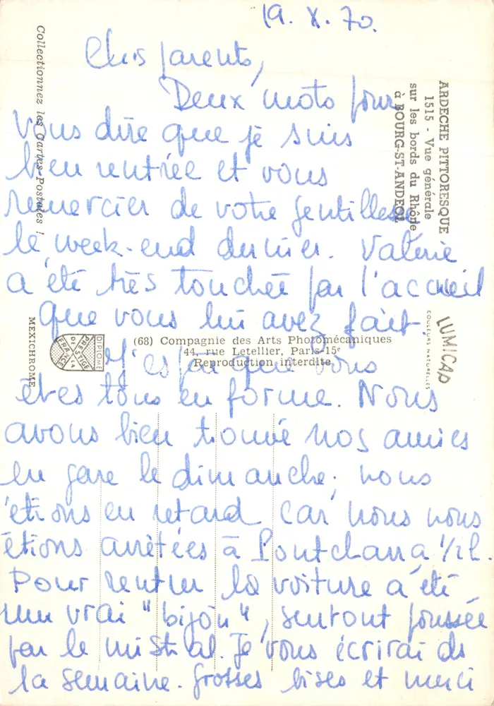 Bourg-Saint-Andéol — allgemeiner Blick auf die Ufer des Rhône — Verlag IRIS - Rückseite