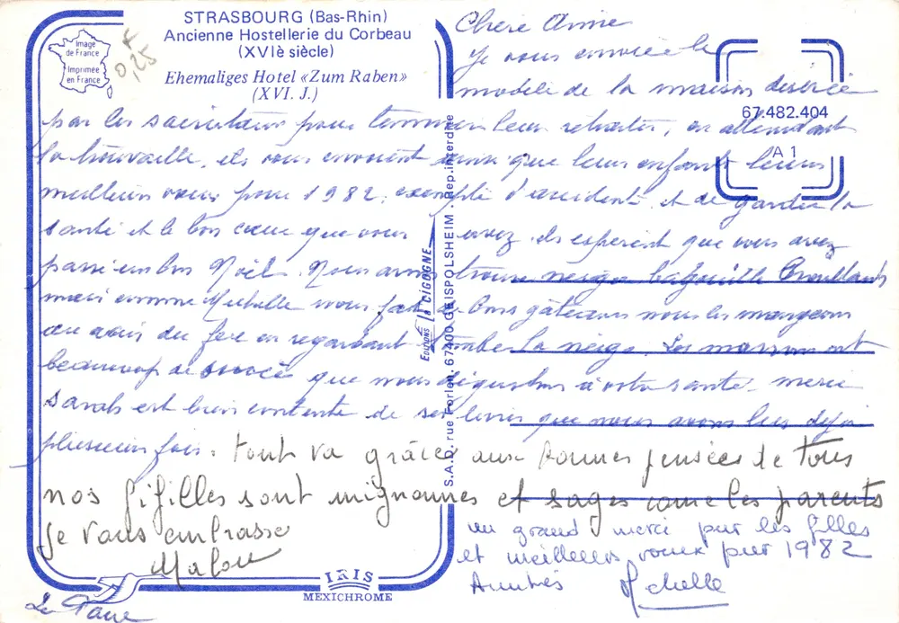 Strasbourg — Cour du Corbeau — éditeur IRIS - पीछे