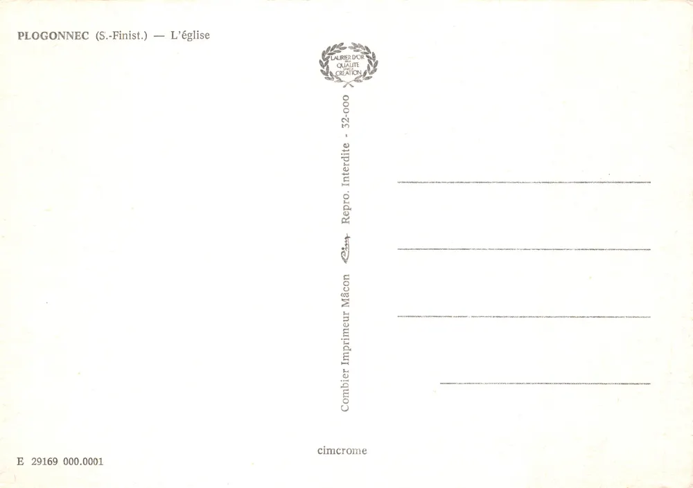 Plogonnec — Iglesia — Editor Combier de Mâcon - Reverso