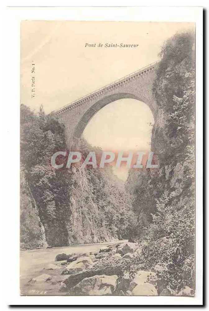 Ponte de Saint-Sauveur — vista da ponte de pedra sobre um cânion — V.P. DÉSÉ No.1 - Frente