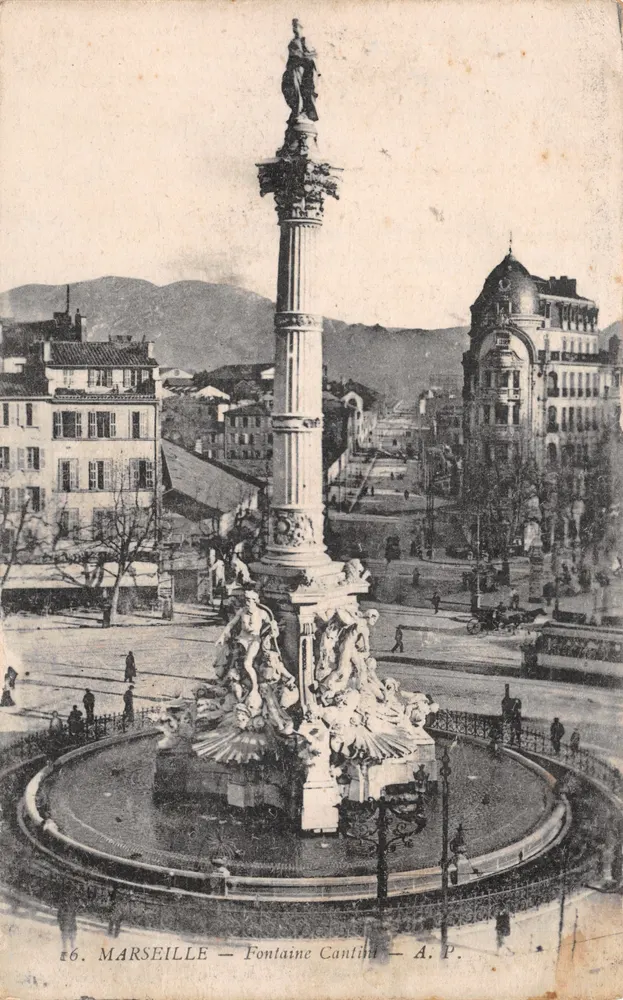 Marseille — Fontaine Cantini — A.P. (éditeur) - 앞면