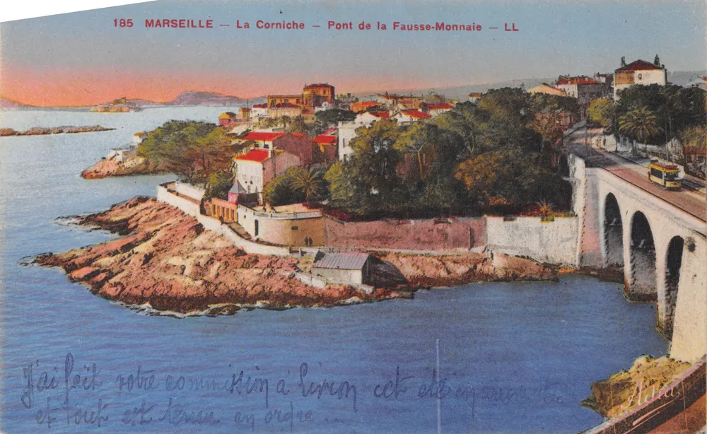Marseille — Die Corniche — Pont de la Fausse-Monnaie — LL — Verleger LL - Vorderseite