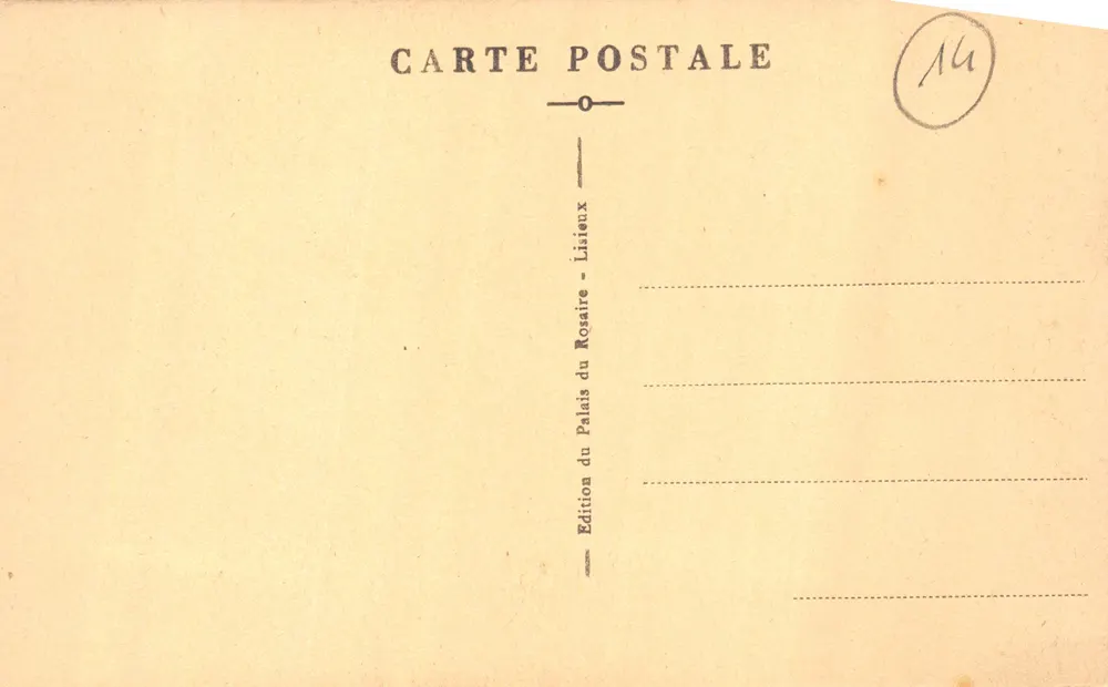 Lisieux - Kapelle und Statue des Karms — Verlag PALAIS DU ROSAIRE - Rückseite