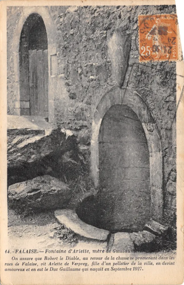 Falaise — Fontäne von Arlette, Verlag G. Artaud, n°44 - Vorderseite