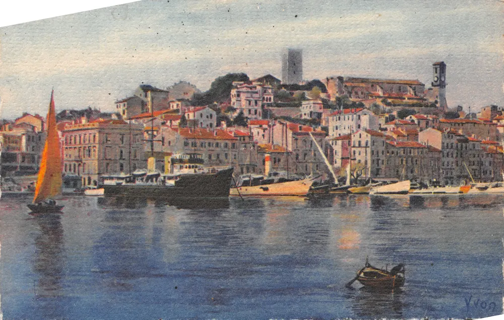 Cannes — Der Hafen und der Mont Chevalier — Éditions d'Art Yvon - Vorderseite