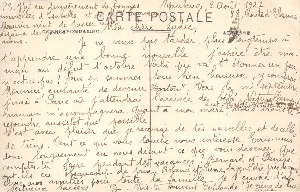 Maubeuge — Ansicht des Wattignies-Monuments — A. Deflandre, Édit. Hautmont - Rückseite