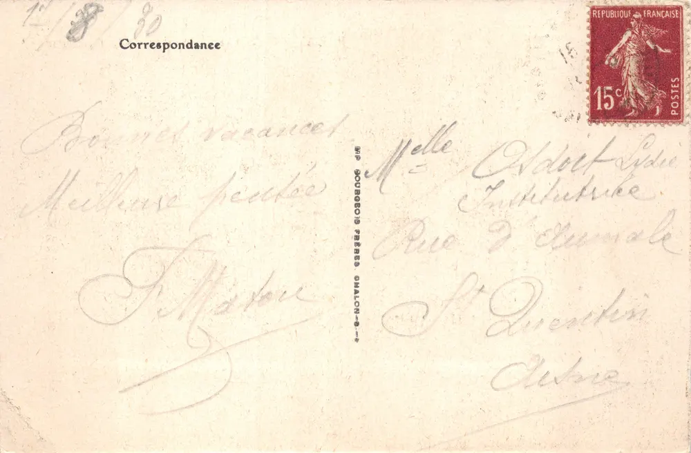 Paray-le-Monial — Abside de la Basilique — éditeur B. F. Chaton - Verso