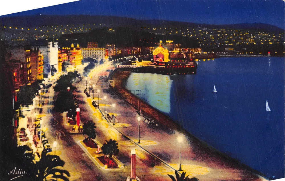 Nice — La Promenade des Anglais la nuit — ADIA 446 - Recto
