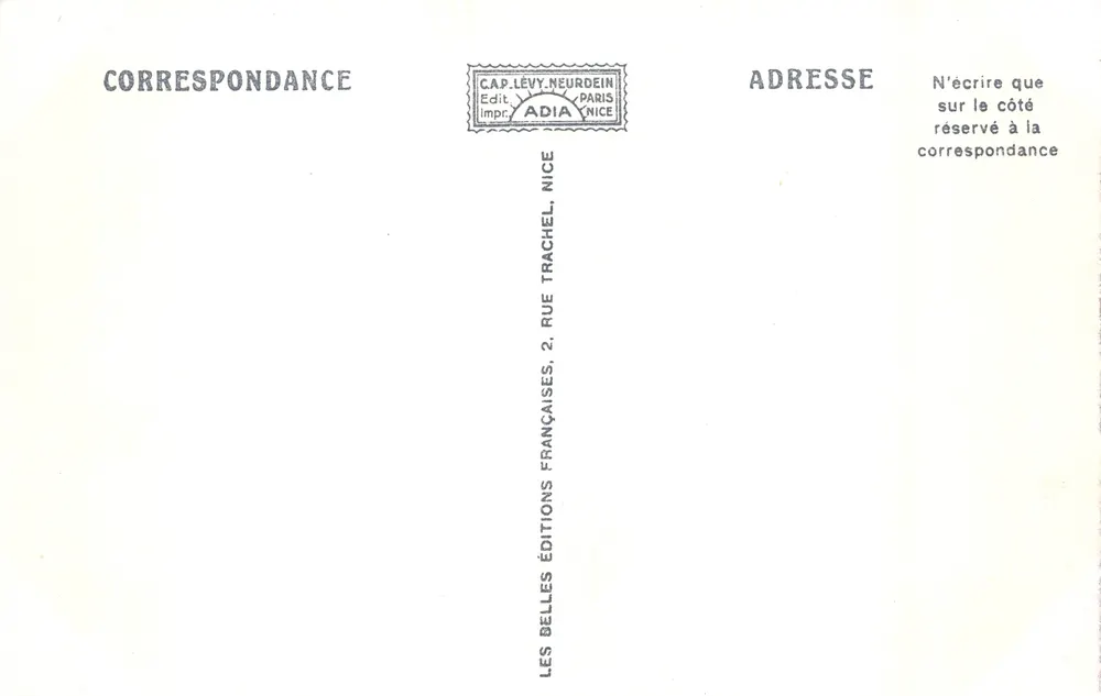Antibes — Die Tafel der Orientierung von Notre-Dame de la Garoupe — Verlag Adia - Rückseite