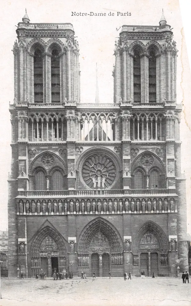 Notre-Dame de Paris — Hauptfassade — unbekannter Verlag, Seriennummer nicht sichtbar - Vorderseite