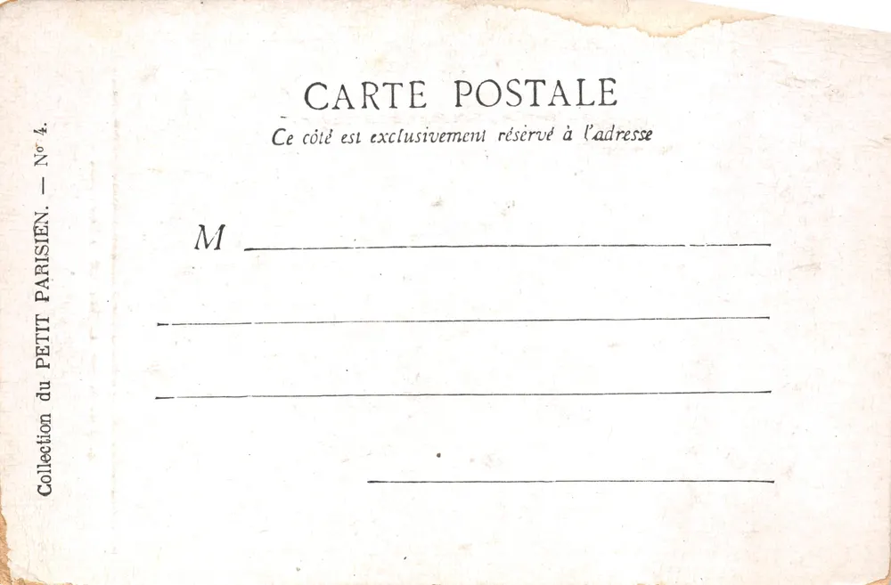 Parigi — L'Arco di Trionfo — Collezione del PETIT PARISIEN, N° 4 - Verso