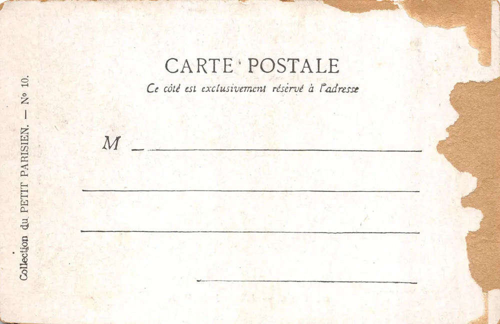 Paris — Das Rathaus — Sammlung PETIT PARISIEN, Nr. 10 - Rückseite
